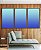 Trio de Quadros Degradê Abstrato Cores Azul Cobalto Turquesa Canvas Moldura - Imagem 1