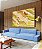 Quadro Horizontal Cores Verde Laranja Salmão Branco Canvas Moldura - Imagem 4
