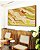 Quadro Horizontal Cores Verde Laranja Salmão Branco Canvas Moldura - Imagem 5