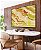 Quadro Horizontal Cores Verde Laranja Salmão Branco Canvas Moldura - Imagem 3
