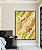 Quadro Vertical Cores Verde Laranja Salmão Branco Canvas Moldura - Imagem 1
