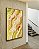 Quadro Vertical Cores Verde Laranja Salmão Branco Canvas Moldura - Imagem 3