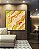 Quadro Quadrado Cores Verde Laranja Salmão Branco Canvas Moldura - Imagem 1