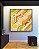 Quadro Quadrado Cores Verde Laranja Salmão Branco Canvas Moldura - Imagem 4