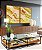 Duo de Quadros Abstrato Cores Verde Laranja Salmão Branco Canvas Moldura - Imagem 4