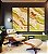 Duo de Quadros Abstrato Cores Verde Laranja Salmão Branco Canvas Moldura - Imagem 5