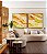 Duo de Quadros Quadrados Abstrato Verde Laranja Salmão Branco Canvas Moldura - Imagem 4