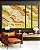 Trio de Quadros Estilizados Abstrato Verde Laranja Salmão Branco Canvas Moldura - Imagem 5