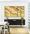 Trio de Quadros Estilizados Abstrato Verde Laranja Salmão Branco Canvas Moldura - Imagem 1
