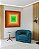 Quadro Quadrado Abstrato Verde Marrom Bronze Listras Geométrico Canvas Moldura - Imagem 2