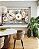 Quadro Horizontal Flores Brancas Dourado Turquesa Delicadas Canvas Moldura - Imagem 4