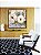 Quadro Quadrado Flores Brancas Dourado Turquesa Delicadas Canvas Moldura - Imagem 2
