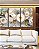 Trio de Quadros Flores Brancas Dourado Turquesa Delicadas Canvas Moldura - Imagem 1