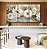Trio de Quadros Flores Brancas Dourado Turquesa Delicadas Canvas Moldura - Imagem 2