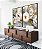 Duo de Quadros Flores Brancas Dourado Turquesa Delicadas Canvas Moldura - Imagem 2