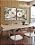 Duo de Quadros Quadrados Flores Brancas Dourado Turquesa Delicadas Canvas Moldura - Imagem 4