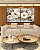 Duo de Quadros Quadrados Flores Brancas Dourado Turquesa Delicadas Canvas Moldura - Imagem 5