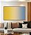 Quadro Horizontal Abstrato Degradê Amarelo Dourado Creme Azul Canvas Moldura - Imagem 3