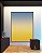 Quadro Vertical Abstrato Degradê Amarelo Dourado Creme Azul Canvas Moldura - Imagem 2
