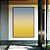 Quadro Vertical Abstrato Degradê Amarelo Dourado Creme Azul Canvas Moldura - Imagem 3