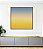 Quadro Quadrado Abstrato Degradê Amarelo Dourado Creme Azul Canvas Moldura - Imagem 5