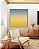 Quadro Quadrado Abstrato Degradê Amarelo Dourado Creme Azul Canvas Moldura - Imagem 3