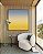 Quadro Quadrado Abstrato Degradê Amarelo Dourado Creme Azul Canvas Moldura - Imagem 4