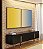 Duo de Quadros Abstrato Degradê Amarelo Dourado Creme Azul Canvas Moldura - Imagem 3