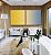 Duo de Quadros Quadrados Abstrato Degradê Amarelo Dourado Creme Azul Canvas Moldura - Imagem 5