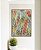 Quadro Vertical Folhas Abstratas Verde Terracota Azul Canvas Moldura - Imagem 5