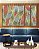 Trio de Quadros Estilizados Folhas Abstratas Verde Terracota Azul Canvas Moldura - Imagem 3