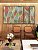 Trio de Quadros Estilizados Folhas Abstratas Verde Terracota Azul Canvas Moldura - Imagem 5