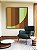 Quadro Quadrado Abstrato Listras Verde Bronze Marrom Geométrico Canvas Moldura - Imagem 3