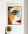 Quadro Vertical Rosto de Mulher Efeito Pintura Abstrata Cores Canvas Moldura - Imagem 5