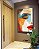 Quadro Vertical Rosto de Mulher Efeito Pintura Abstrata Cores Canvas Moldura - Imagem 2