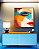 Quadro Quadrado Rosto de Mulher Efeito Pintura Abstrata Cores Canvas Moldura - Imagem 1