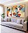 Trio de Quadros Rosto de Mulher Efeito Pintura Abstrata Cores Canvas Moldura - Imagem 4