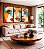 Trio de Quadros Rosto de Mulher Efeito Pintura Abstrata Cores Canvas Moldura - Imagem 1