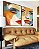 Duo de Quadros Rosto de Mulher Efeito Pintura Abstrata Cores Canvas Moldura - Imagem 3