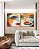 Duo de Quadros Quadrados Rosto de Mulher Efeito Pintura Abstrata Cores Canvas Moldura - Imagem 1