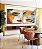 Duo de Quadros Quadrados Rosto de Mulher Efeito Pintura Abstrata Cores Canvas Moldura - Imagem 2