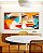 Duo de Quadros Quadrados Rosto de Mulher Efeito Pintura Abstrata Cores Canvas Moldura - Imagem 3
