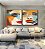 Duo de Quadros Quadrados Rosto de Mulher Efeito Pintura Abstrata Cores Canvas Moldura - Imagem 5
