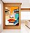 Quadro Vertical Rosto Feminino Abstrato Pintura Colorida Canvas Moldura - Imagem 1