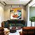 Quadro Quadrado Rosto Feminino Abstrato Pintura Colorida Canvas Moldura - Imagem 5