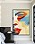 Quadro Vertical Rosto Feminino Abstrato em Cores Vibrantes Canvas Moldura - Imagem 3