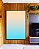 Quadro Vertical Abstrato Degradê Pêssego Azul Celeste Canvas Moldura - Imagem 5