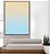 Quadro Vertical Abstrato Degradê Pêssego Azul Celeste Canvas Moldura - Imagem 3