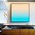 Quadro Quadrado Abstrato Degradê Pêssego Azul Celeste Canvas Moldura - Imagem 2