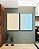 Duo de Quadros Abstrato Degradê Pêssego Azul Celeste Canvas Moldura - Imagem 5